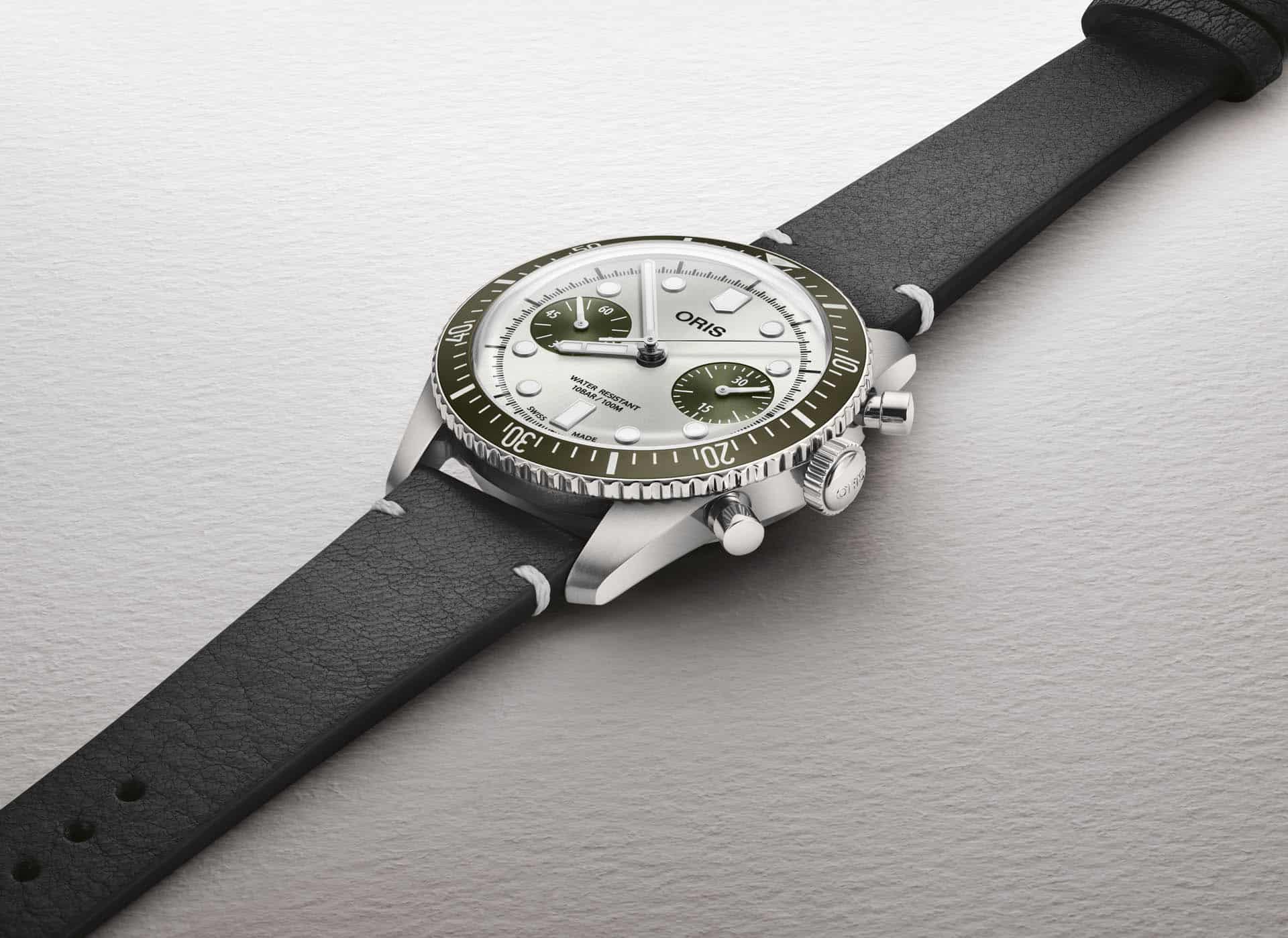Oris Divers Sixty-Five Chronograph conecta con la naturaleza con su nuevo tono evergreen