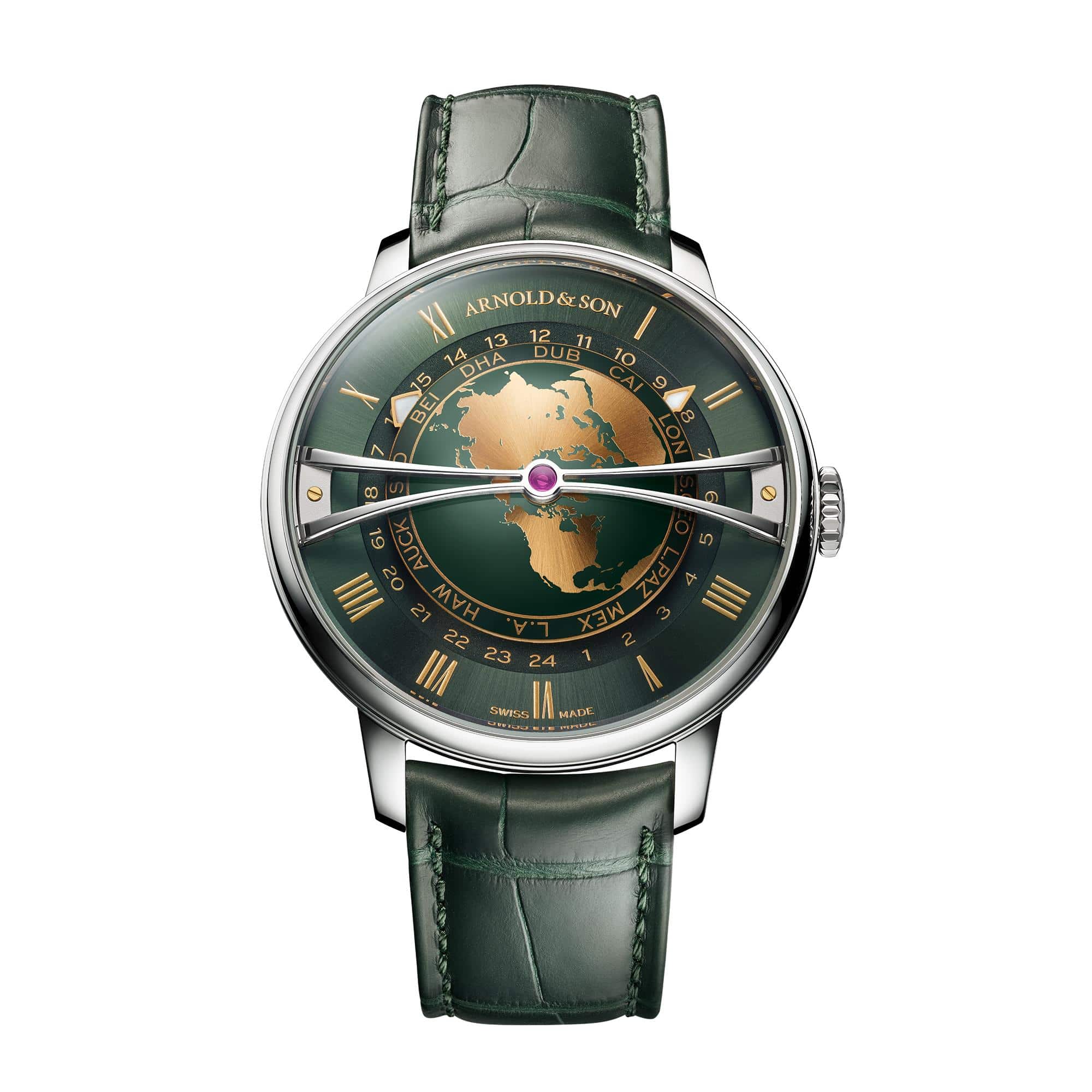 Arnold&Son Globetrotter 42 Steel Green soldier