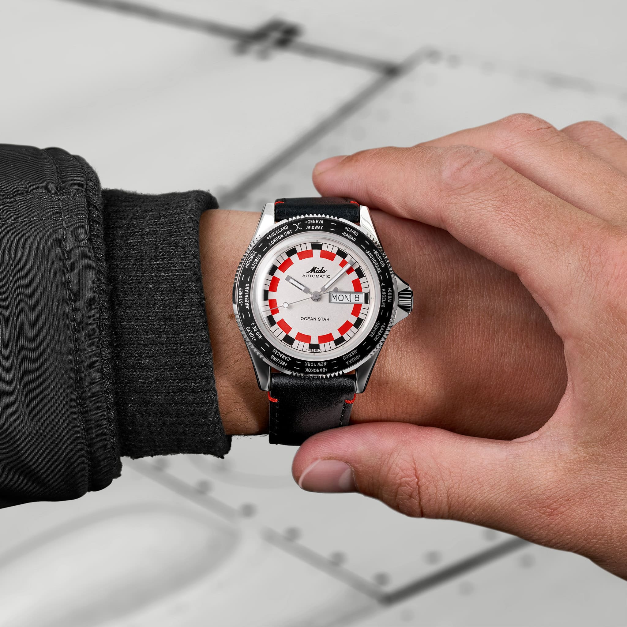Mido Ocean Star Worldtimer: precisión suiza para almas viajeras