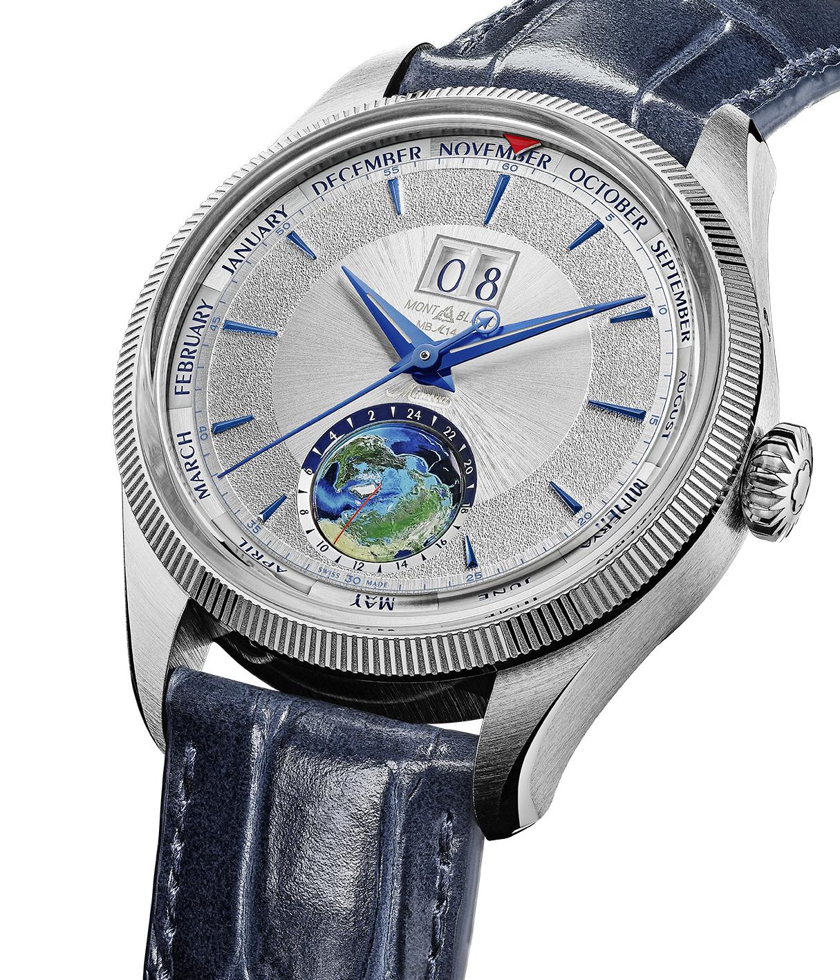 Montblanc 1858 Geosphere Annual Calendar LE100 colseup