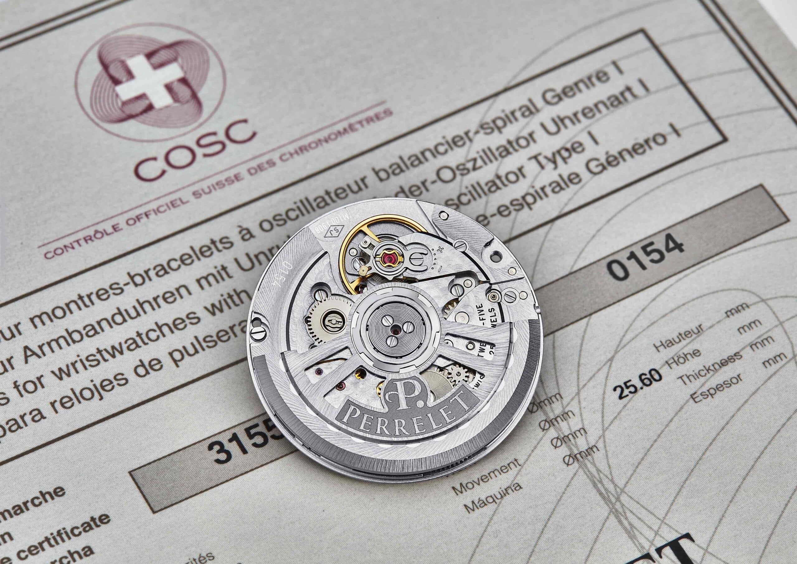 PERRELET movimiento p331mh certificado cosc